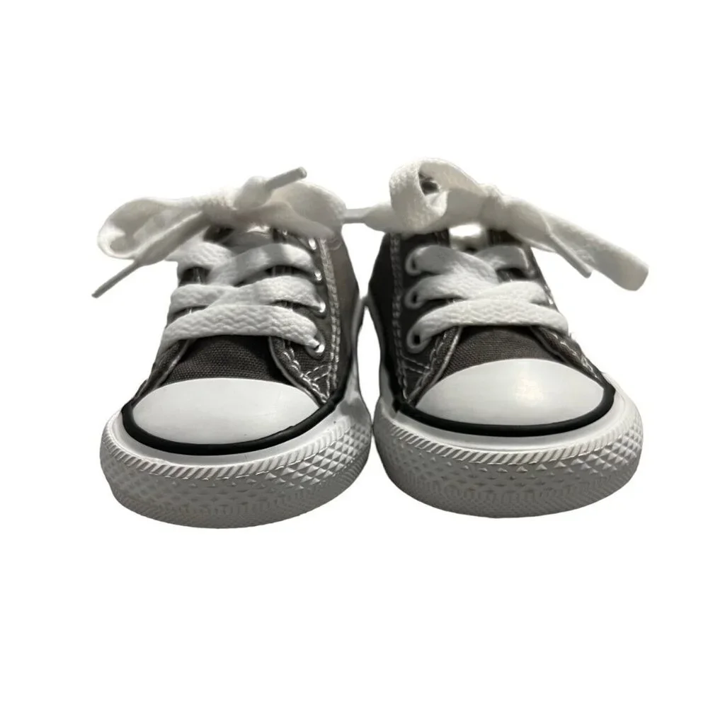 Converse All-Star Sz 4 Grey Canvas Sneakers